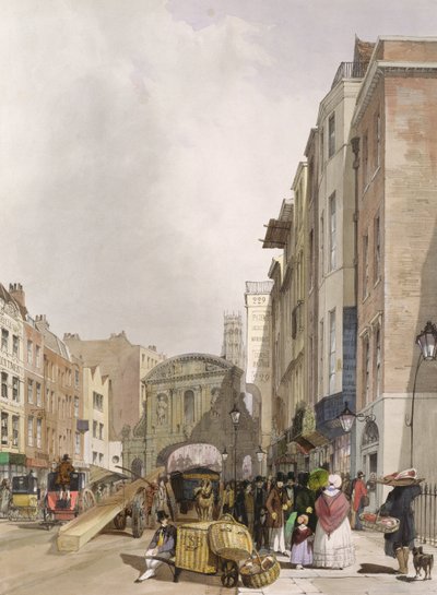 Temple Bar von der Strand, 1842 von Thomas Shotter Boys